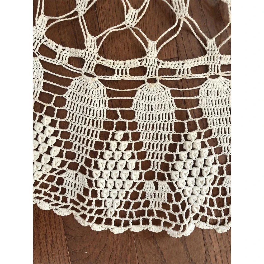 Vintage Ivory Hand Crocheted 40